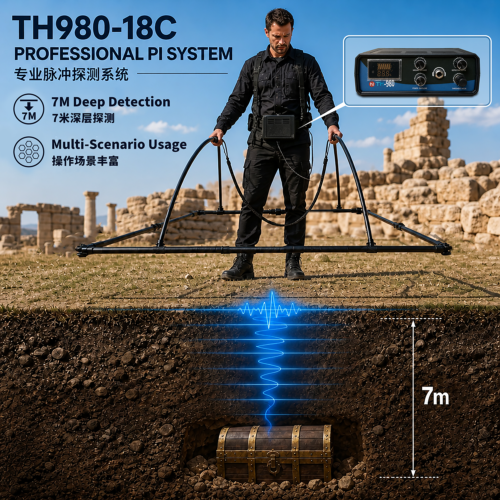 ��ͼ1 TREASURE HUNTER PULSED METAL DETECTOR TH-980(1.5m or 2m)